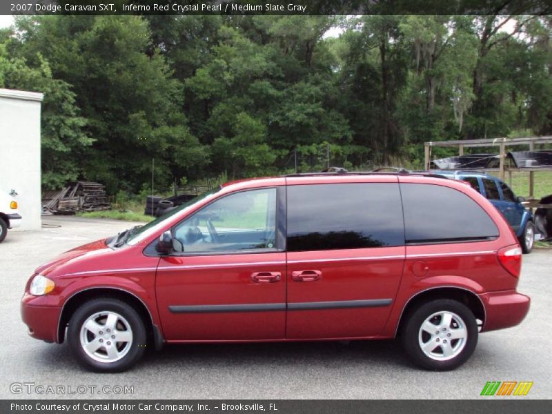 Inferno Red Crystal Pearl / Medium Slate Gray 2007 Dodge Caravan SXT