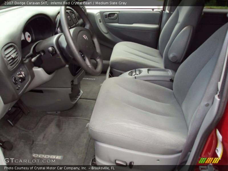 Inferno Red Crystal Pearl / Medium Slate Gray 2007 Dodge Caravan SXT
