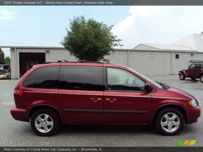 Inferno Red Crystal Pearl / Medium Slate Gray 2007 Dodge Caravan SXT