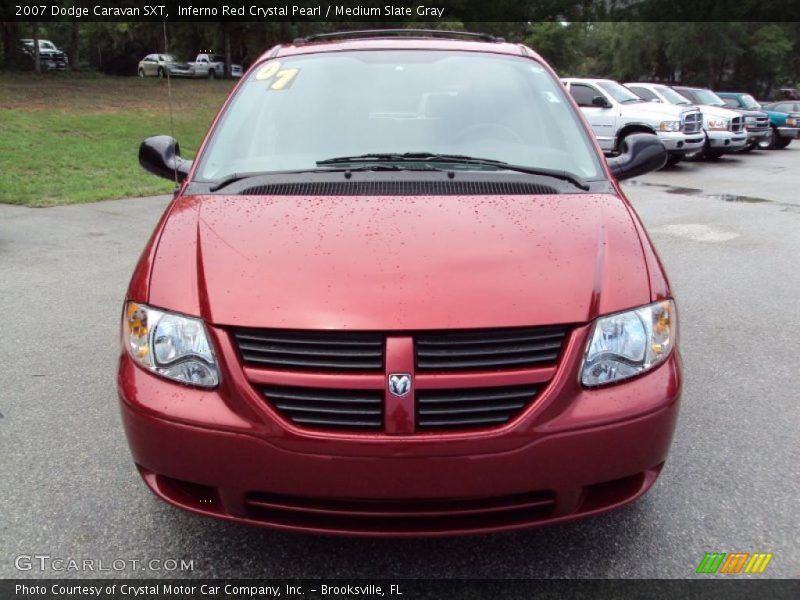 Inferno Red Crystal Pearl / Medium Slate Gray 2007 Dodge Caravan SXT