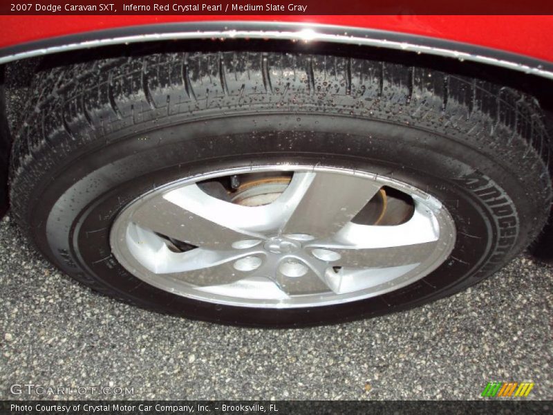 Inferno Red Crystal Pearl / Medium Slate Gray 2007 Dodge Caravan SXT
