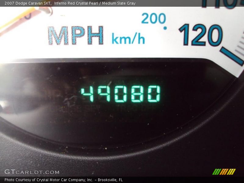 Inferno Red Crystal Pearl / Medium Slate Gray 2007 Dodge Caravan SXT