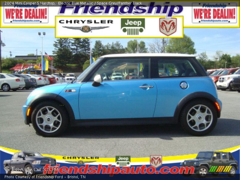 Electric Blue Metallic / Space Grey/Panther Black 2004 Mini Cooper S Hardtop
