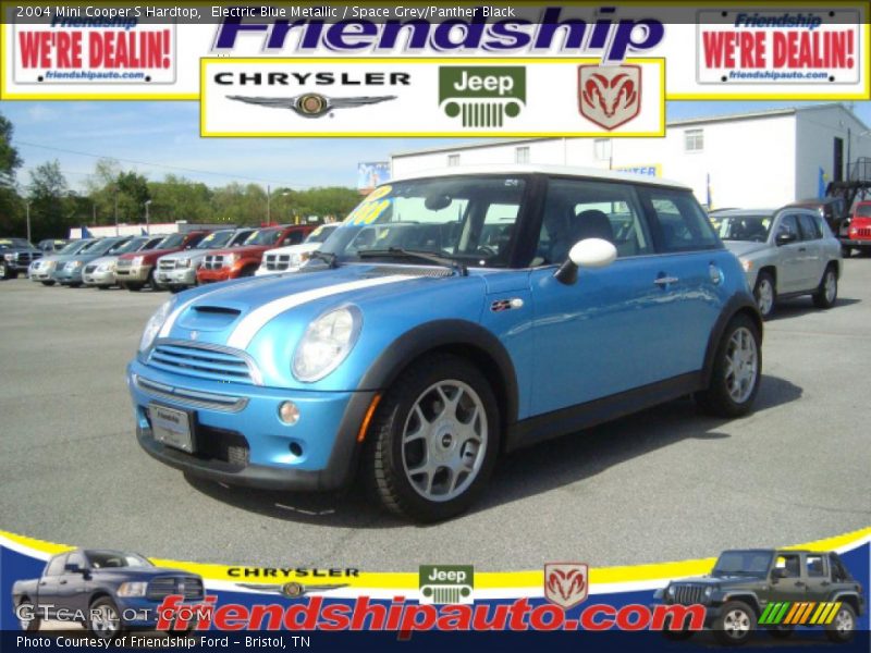 Electric Blue Metallic / Space Grey/Panther Black 2004 Mini Cooper S Hardtop