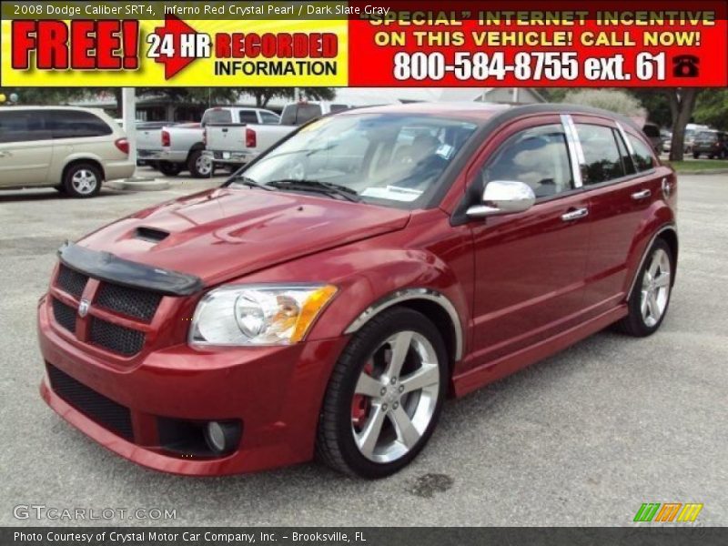 Inferno Red Crystal Pearl / Dark Slate Gray 2008 Dodge Caliber SRT4