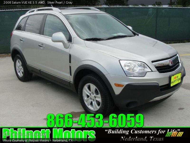 Silver Pearl / Gray 2008 Saturn VUE XE 3.5 AWD