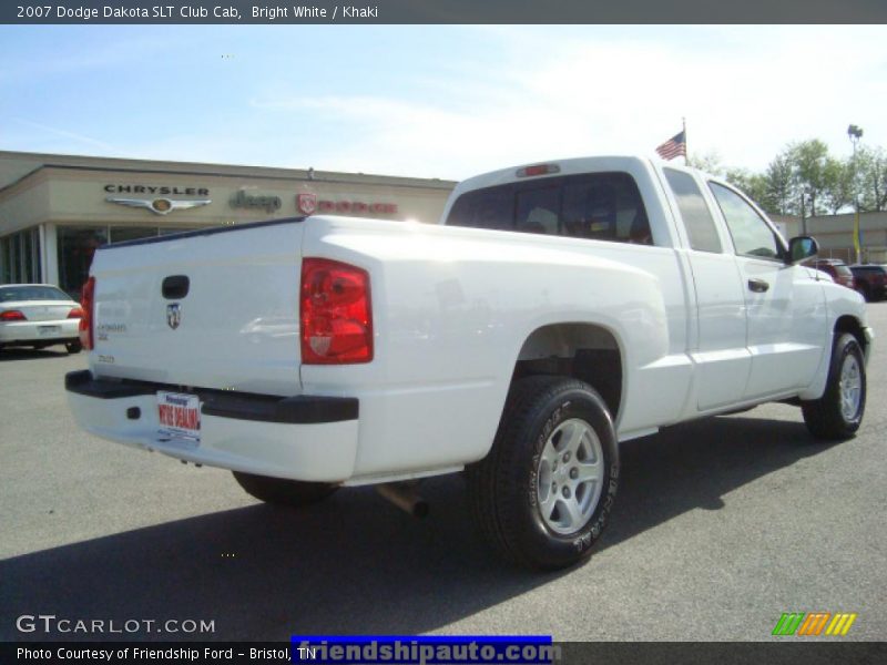 Bright White / Khaki 2007 Dodge Dakota SLT Club Cab