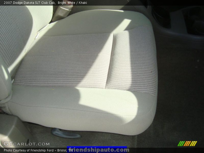 Bright White / Khaki 2007 Dodge Dakota SLT Club Cab