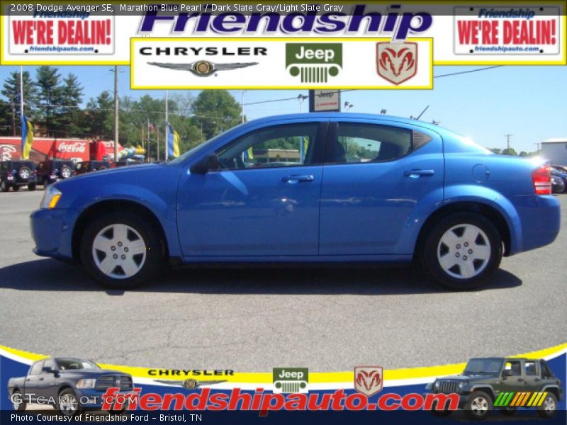 Marathon Blue Pearl / Dark Slate Gray/Light Slate Gray 2008 Dodge Avenger SE