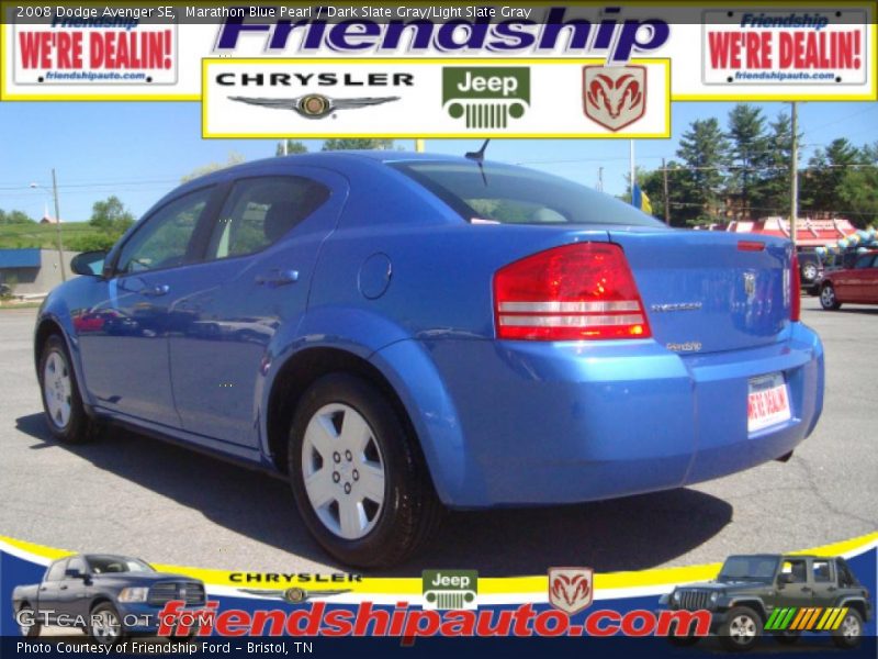Marathon Blue Pearl / Dark Slate Gray/Light Slate Gray 2008 Dodge Avenger SE