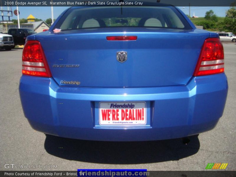 Marathon Blue Pearl / Dark Slate Gray/Light Slate Gray 2008 Dodge Avenger SE