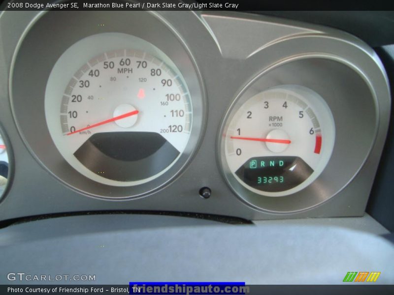 Marathon Blue Pearl / Dark Slate Gray/Light Slate Gray 2008 Dodge Avenger SE