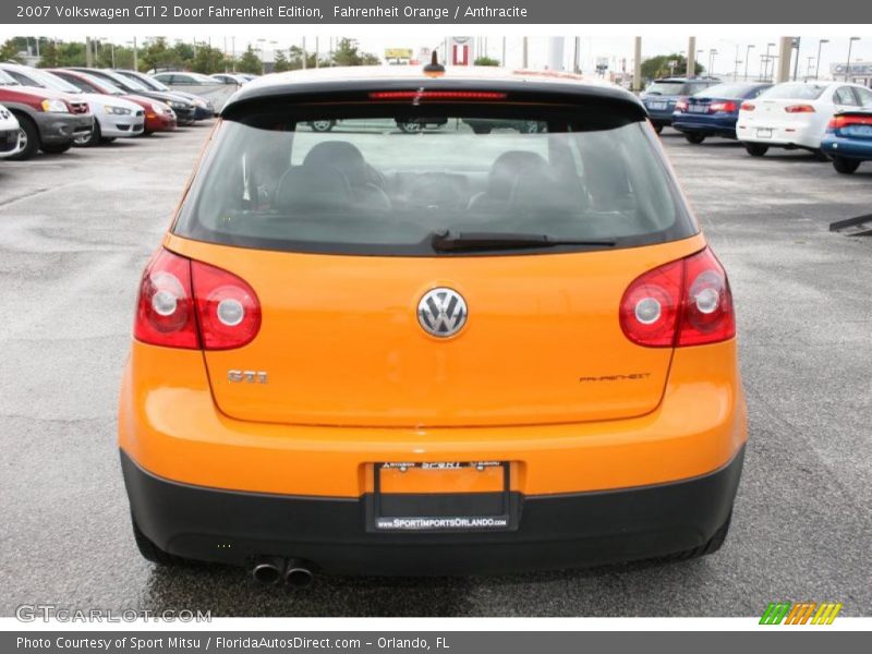 Fahrenheit Orange / Anthracite 2007 Volkswagen GTI 2 Door Fahrenheit Edition