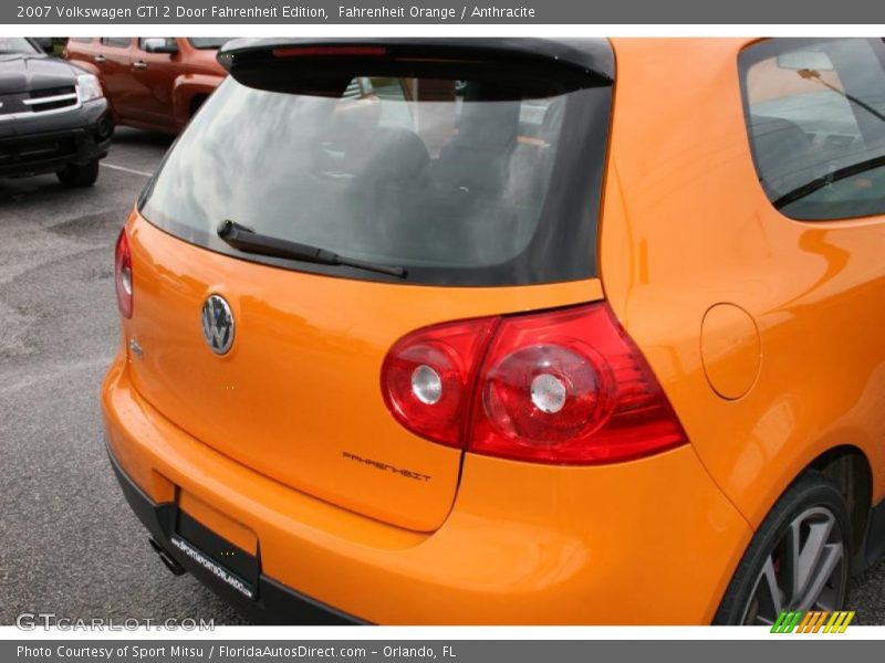 Fahrenheit Orange / Anthracite 2007 Volkswagen GTI 2 Door Fahrenheit Edition