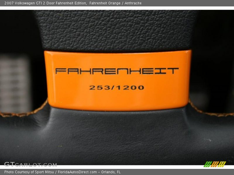 Fahrenheit Orange / Anthracite 2007 Volkswagen GTI 2 Door Fahrenheit Edition