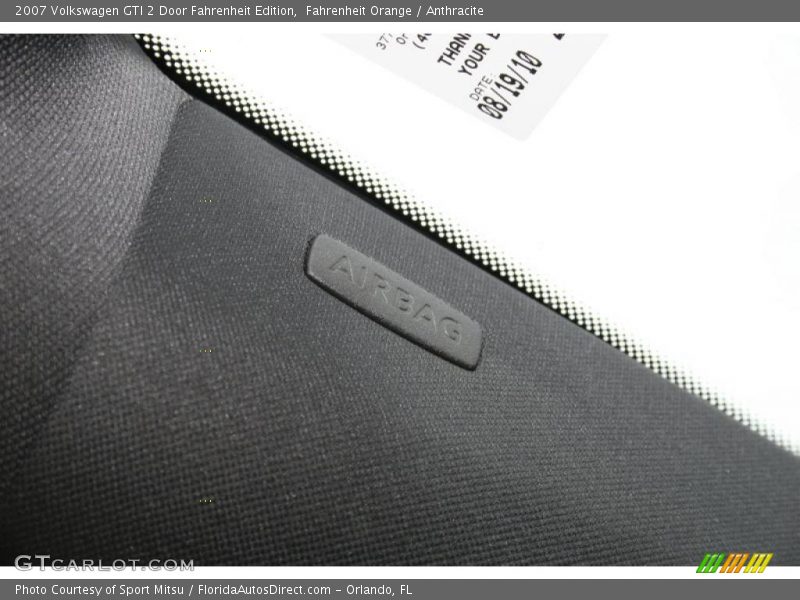 Fahrenheit Orange / Anthracite 2007 Volkswagen GTI 2 Door Fahrenheit Edition