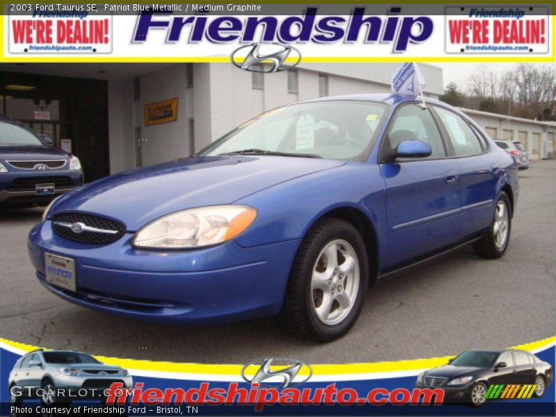 Patriot Blue Metallic / Medium Graphite 2003 Ford Taurus SE