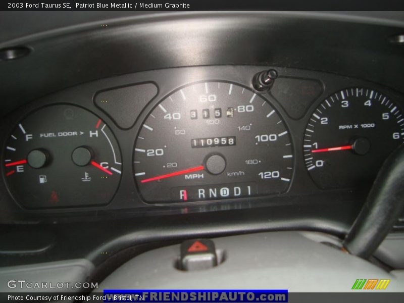 Patriot Blue Metallic / Medium Graphite 2003 Ford Taurus SE
