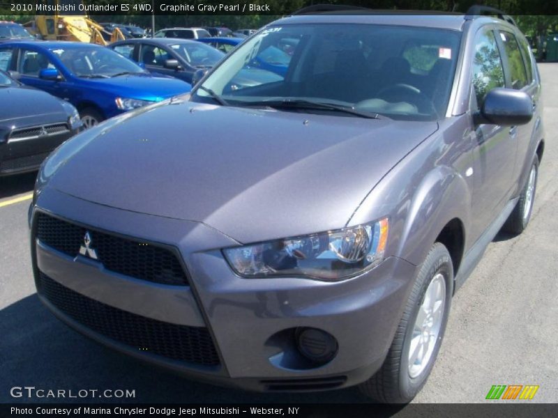 Graphite Gray Pearl / Black 2010 Mitsubishi Outlander ES 4WD