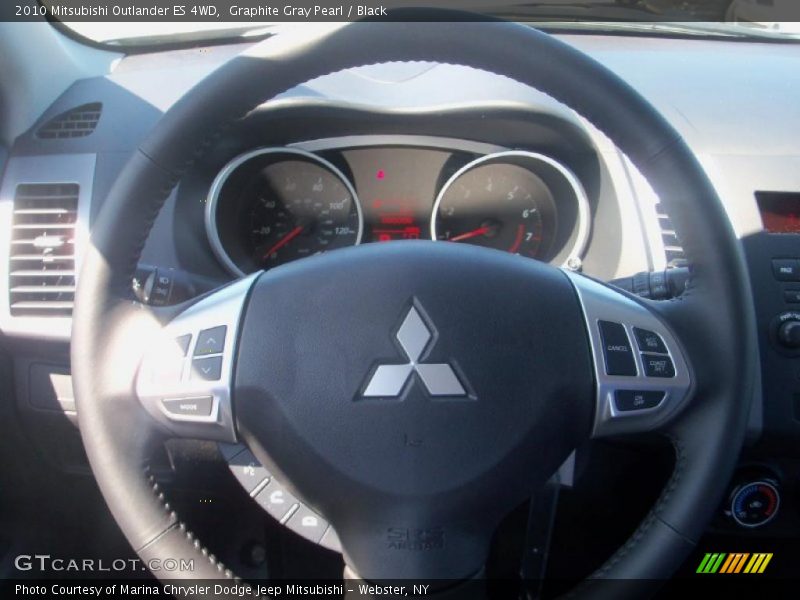 Graphite Gray Pearl / Black 2010 Mitsubishi Outlander ES 4WD