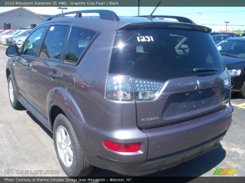 Graphite Gray Pearl / Black 2010 Mitsubishi Outlander ES 4WD