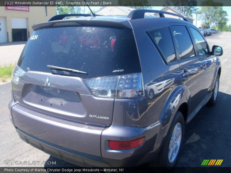 Graphite Gray Pearl / Black 2010 Mitsubishi Outlander ES 4WD