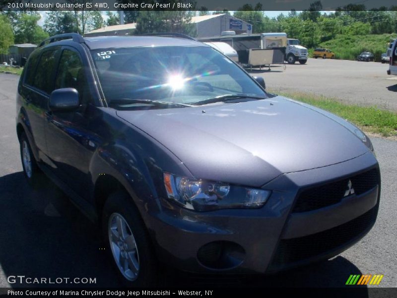 Graphite Gray Pearl / Black 2010 Mitsubishi Outlander ES 4WD