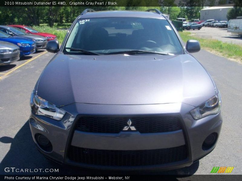 Graphite Gray Pearl / Black 2010 Mitsubishi Outlander ES 4WD