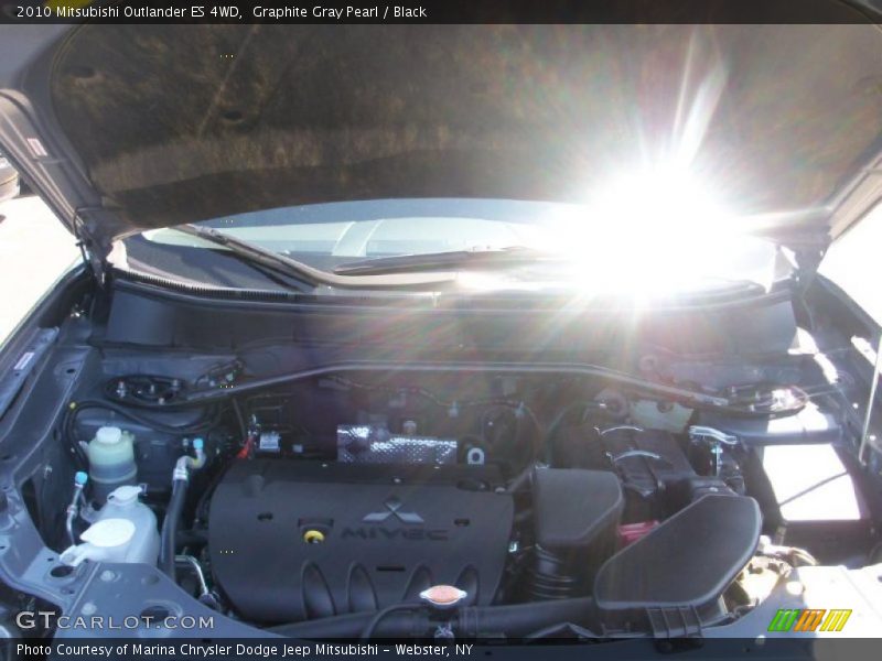 Graphite Gray Pearl / Black 2010 Mitsubishi Outlander ES 4WD