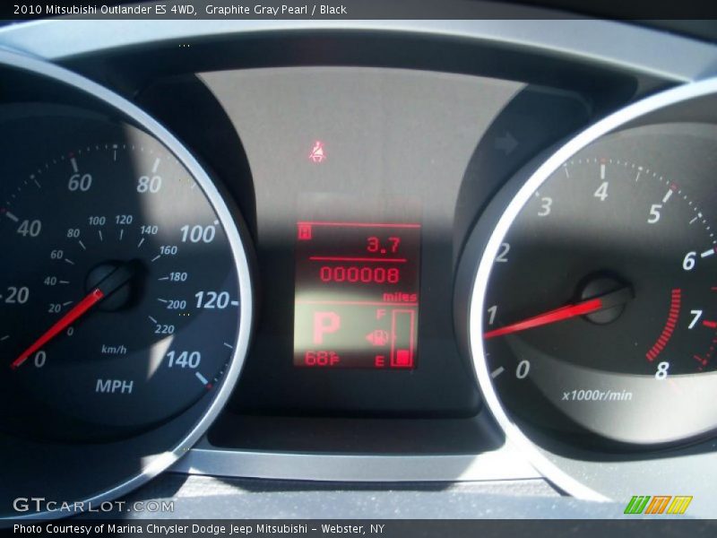 Graphite Gray Pearl / Black 2010 Mitsubishi Outlander ES 4WD