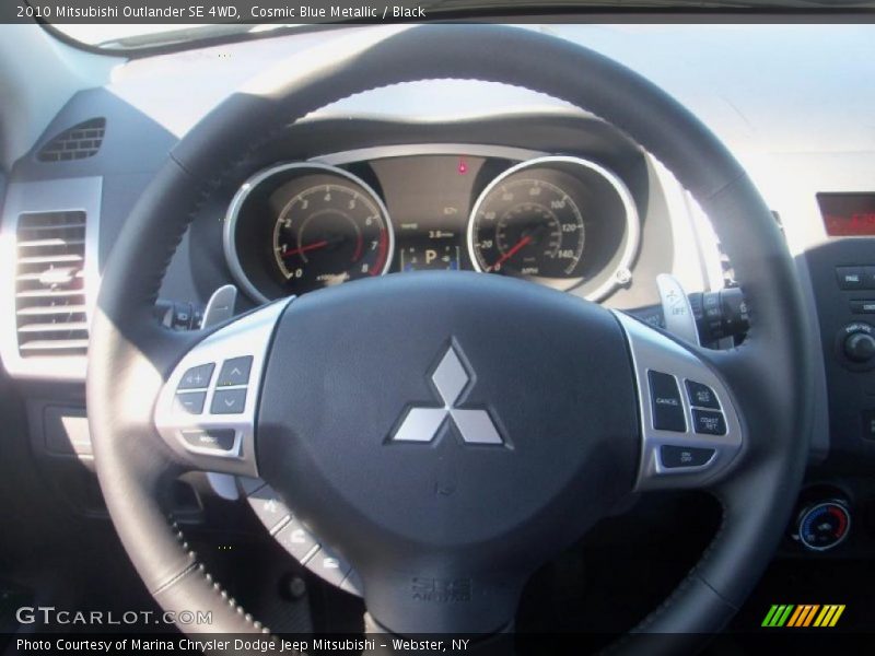 Cosmic Blue Metallic / Black 2010 Mitsubishi Outlander SE 4WD