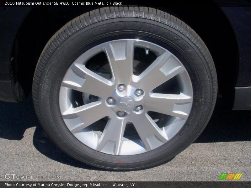 Cosmic Blue Metallic / Black 2010 Mitsubishi Outlander SE 4WD