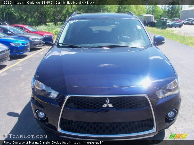 Cosmic Blue Metallic / Black 2010 Mitsubishi Outlander SE 4WD