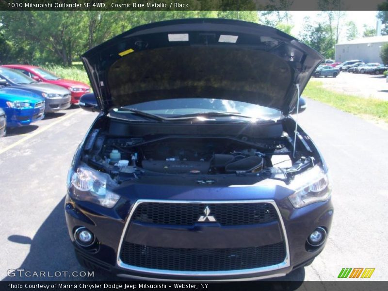 Cosmic Blue Metallic / Black 2010 Mitsubishi Outlander SE 4WD