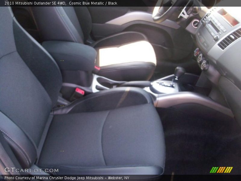 Cosmic Blue Metallic / Black 2010 Mitsubishi Outlander SE 4WD