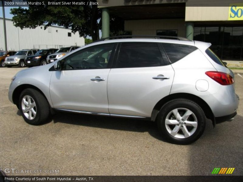 Brilliant Silver Metallic / Black 2009 Nissan Murano S