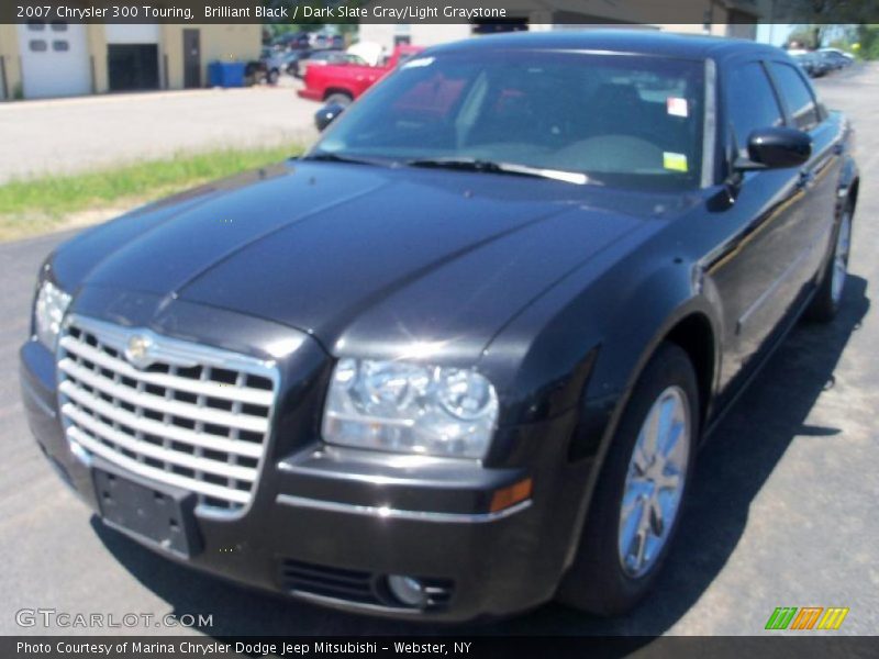 Brilliant Black / Dark Slate Gray/Light Graystone 2007 Chrysler 300 Touring