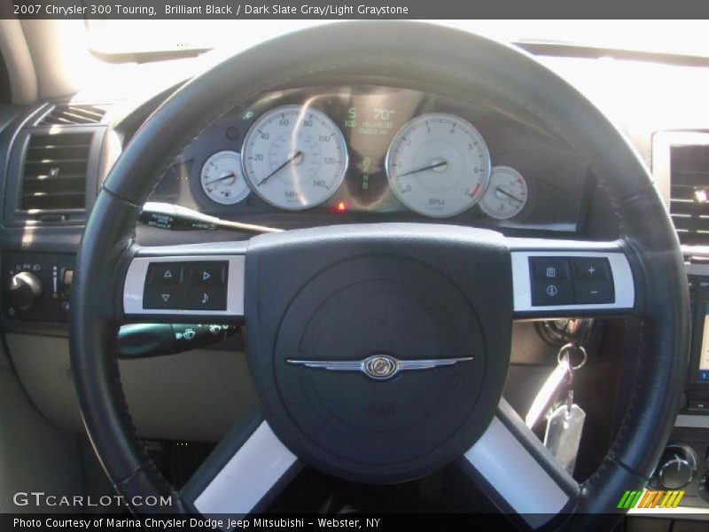 Brilliant Black / Dark Slate Gray/Light Graystone 2007 Chrysler 300 Touring