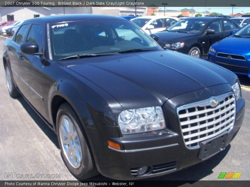 Brilliant Black / Dark Slate Gray/Light Graystone 2007 Chrysler 300 Touring