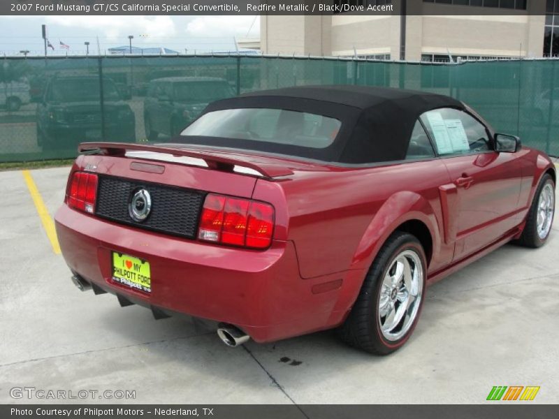 Redfire Metallic / Black/Dove Accent 2007 Ford Mustang GT/CS California Special Convertible