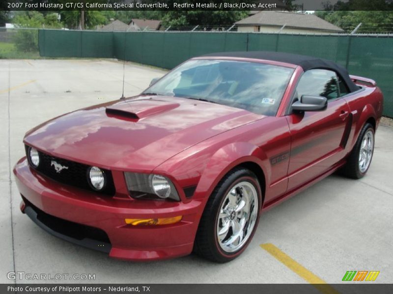 Redfire Metallic / Black/Dove Accent 2007 Ford Mustang GT/CS California Special Convertible