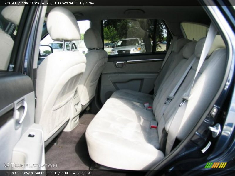 Deepwater Blue / Gray 2009 Hyundai Santa Fe GLS