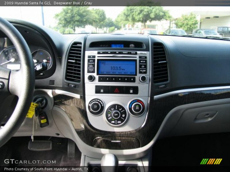 Deepwater Blue / Gray 2009 Hyundai Santa Fe GLS