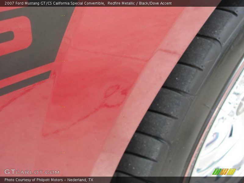 Redfire Metallic / Black/Dove Accent 2007 Ford Mustang GT/CS California Special Convertible