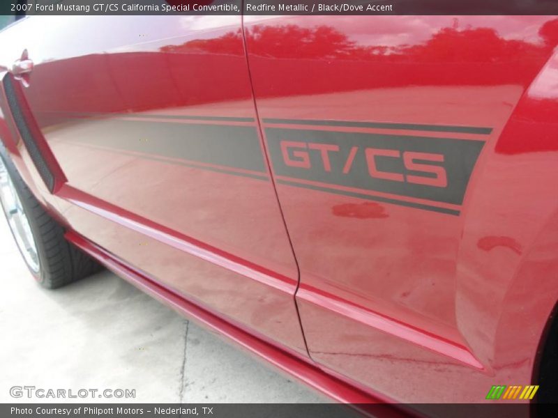 Redfire Metallic / Black/Dove Accent 2007 Ford Mustang GT/CS California Special Convertible