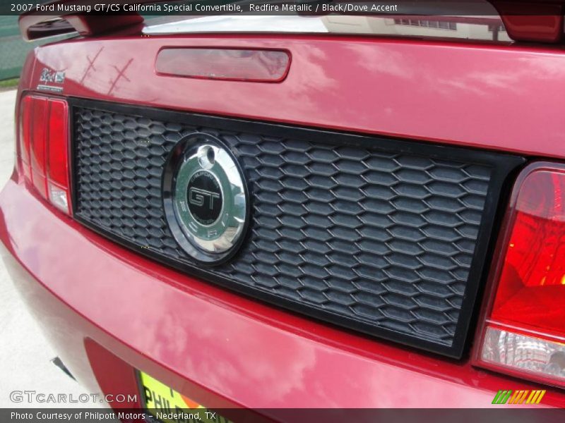 Redfire Metallic / Black/Dove Accent 2007 Ford Mustang GT/CS California Special Convertible