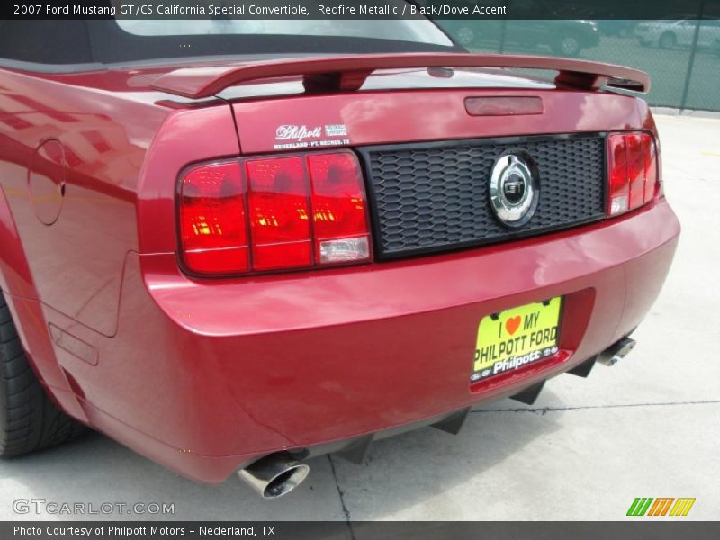 Redfire Metallic / Black/Dove Accent 2007 Ford Mustang GT/CS California Special Convertible