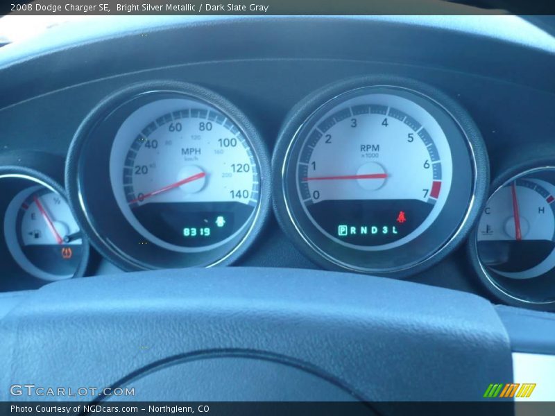 Bright Silver Metallic / Dark Slate Gray 2008 Dodge Charger SE