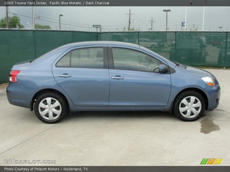 Pacific Blue Metallic / Dark Charcoal 2008 Toyota Yaris Sedan