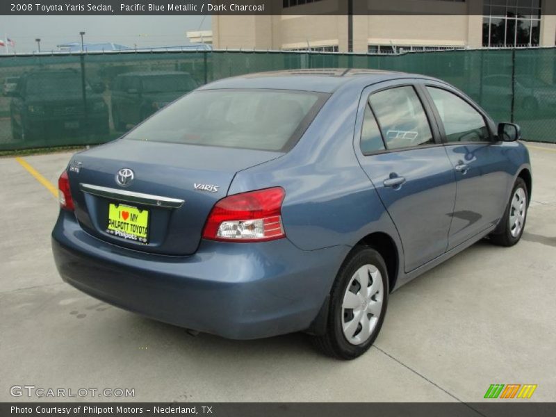 Pacific Blue Metallic / Dark Charcoal 2008 Toyota Yaris Sedan